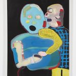 Gabby Rosenberg. <em>Fantastical Doubt</em>, 2019. Acrylic, oil, and spray paint on canvas, 36 x 48 inches (91.4 x 121.9 cm)