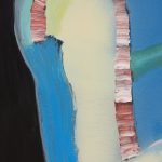 Gabby Rosenberg. <em>Fantastical Doubt</em>, 2019. Acrylic, oil, and spray paint on canvas, 36 x 48 inches (91.4 x 121.9 cm) Detail
