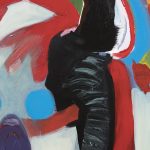 Gabby Rosenberg. <em>Youth</em>, 2019. Acrylic and oil on canvas,  40 x 30 inches  (101.6 x 76.2 cm) Detail