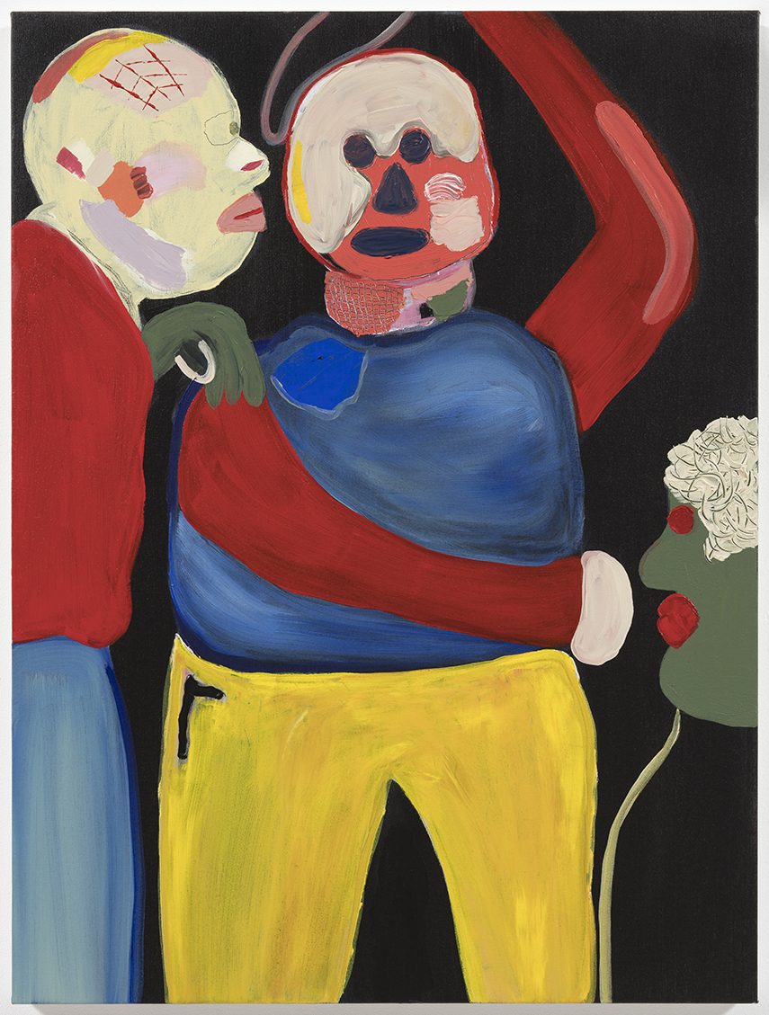 Gabby Rosenberg. <i>Communicating with Kin</i>, 2019. Acrylic on canvas, 40 x 30 inches (101.6 x 76.2 cm)