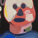 Gabby Rosenberg. <em>Communicating with Kin</em>, 2019. Acrylic on canvas, 40 x 30 inches (101.6 x 76.2 cm) Detail