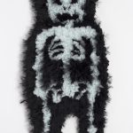 Hannah Epstein. <em>Bury Him!</em>, 2019. Wool, acrylic, polyester and burlap, 44 x 18 inches  (111.8 x 45.7 cm)