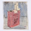 Kevin McNamee-Tweed. <em>Gauloises</em>, 2019. Graphite and colored pencil on mulberry paper, 5 1/8 x 4 1/2 inches  (13 x 11.4 cm) thumbnail