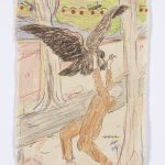 Kevin McNamee-Tweed. <em>Eagle Walk</em>, 2019. Graphite and colored pencil on mulberry paper, 8 1/8 x 5 3/4 inches  (20.6 x 14.6 cm)
