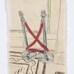 Kevin McNamee-Tweed. <em>Velvet Rope at Chicago Cultural Center</em>, 2019. Graphite and colored pencil on mulberry paper, 8 1/8 x 5 1/4 inches  (20.6 x 13.3 cm) thumbnail