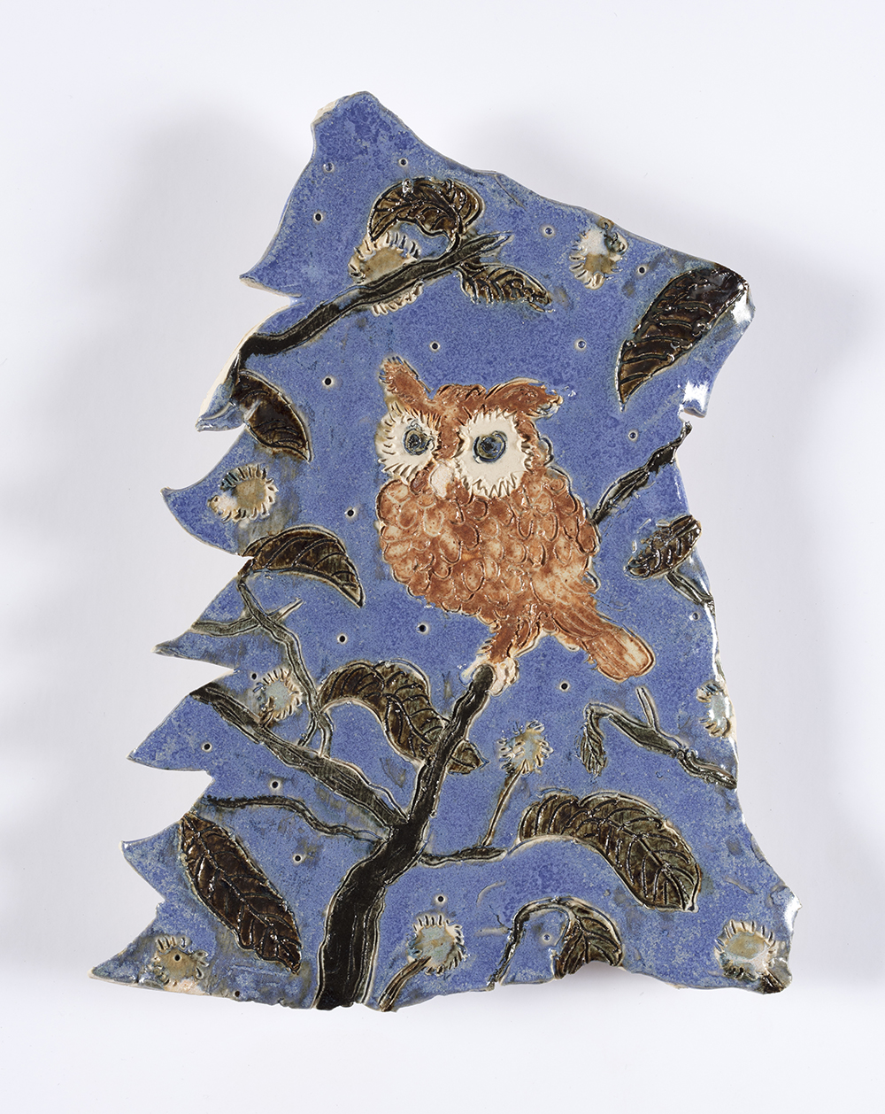 Kevin McNamee-Tweed. <em>Perch (Owl)</em>, 2019. Glazed ceramic, 6 3/4 x 5 inches  (17.1 x 12.7 cm)