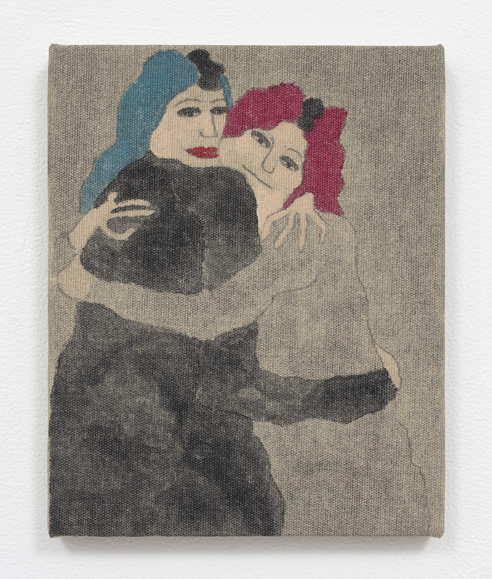 Dominic Dispirito. <em>Friends</em>, 2019. Acrylic on Jekyll linen, 10 1/4 x 8 inches  (26 x 20.3 cm)