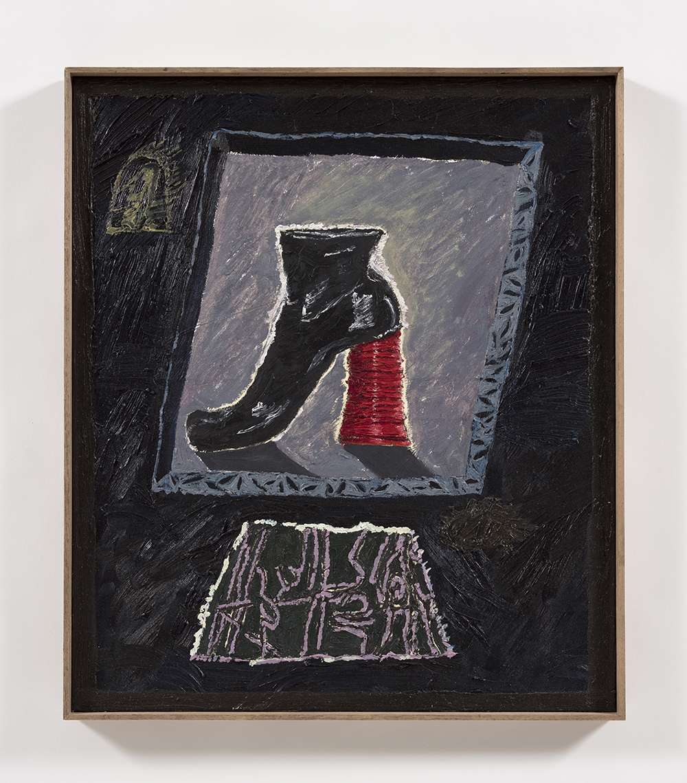 Stevie Dix, <em>After Kippenberger and Margiela</em>, 2019. Oil on canvas, 27 1/2 x 23 5/8 inches  (70 x 60 cm)