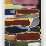 Gabby Rosenberg, <em>Stacks</em>, 2019. Acrylic on canvas, 54 x 40 inches (137.2 x 101.6 cm)
