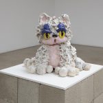 Alake Shilling. <em>Cutie Cat</em>, 2019. Ceramic and glaze, 17 x 24 x 24 inches (43.2 x 61 x 61 cm)