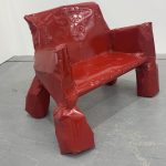Jesse Pollock.<em> Rose Bush</em>, 2019. Mild steel, enamel paint, 39 3/8 x 55 1/8 x 39 3/8 inches (10 x 400 x 100 cm)