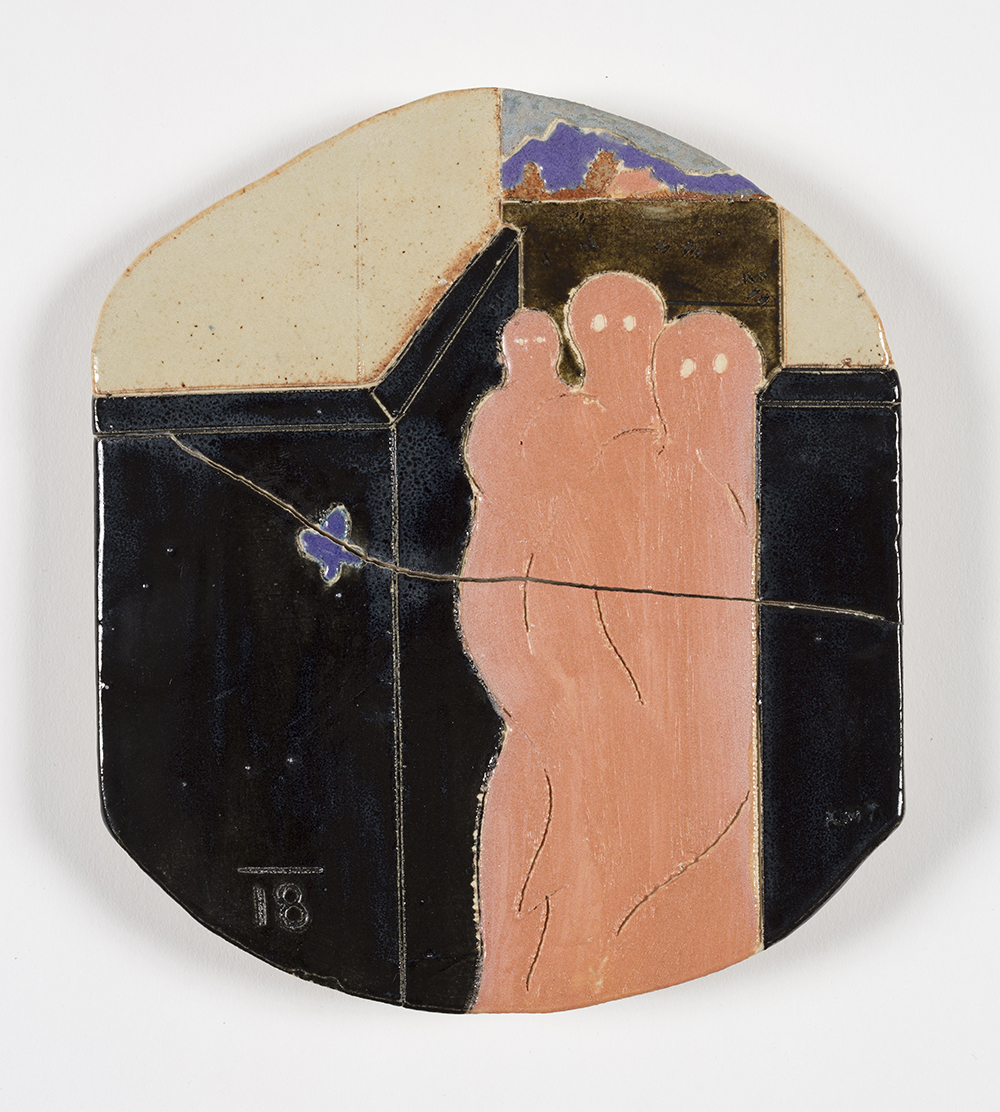 Kevin McNamee-Tweed.<em> Komura’s Ghosts</em>, 2019. Glazed ceramic, 7 x 6 1/4 inches (17.8 x 15.9 cm)