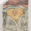 Kevin McNamee-Tweed.<em> Brand.jacket</em>, 2017. Monotype on mulberry paper mounted on wood, 10 1/4 x 8 1/2 inches (26 x 21.6 cm) thumbnail