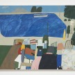 Mariel Capanna.<em> Striped Shirt, Mug, Adirondack Chair</em>, 2019. Oil and wax on panel, 30 x 40 inches  (76.2 x 101.6 cm) thumbnail