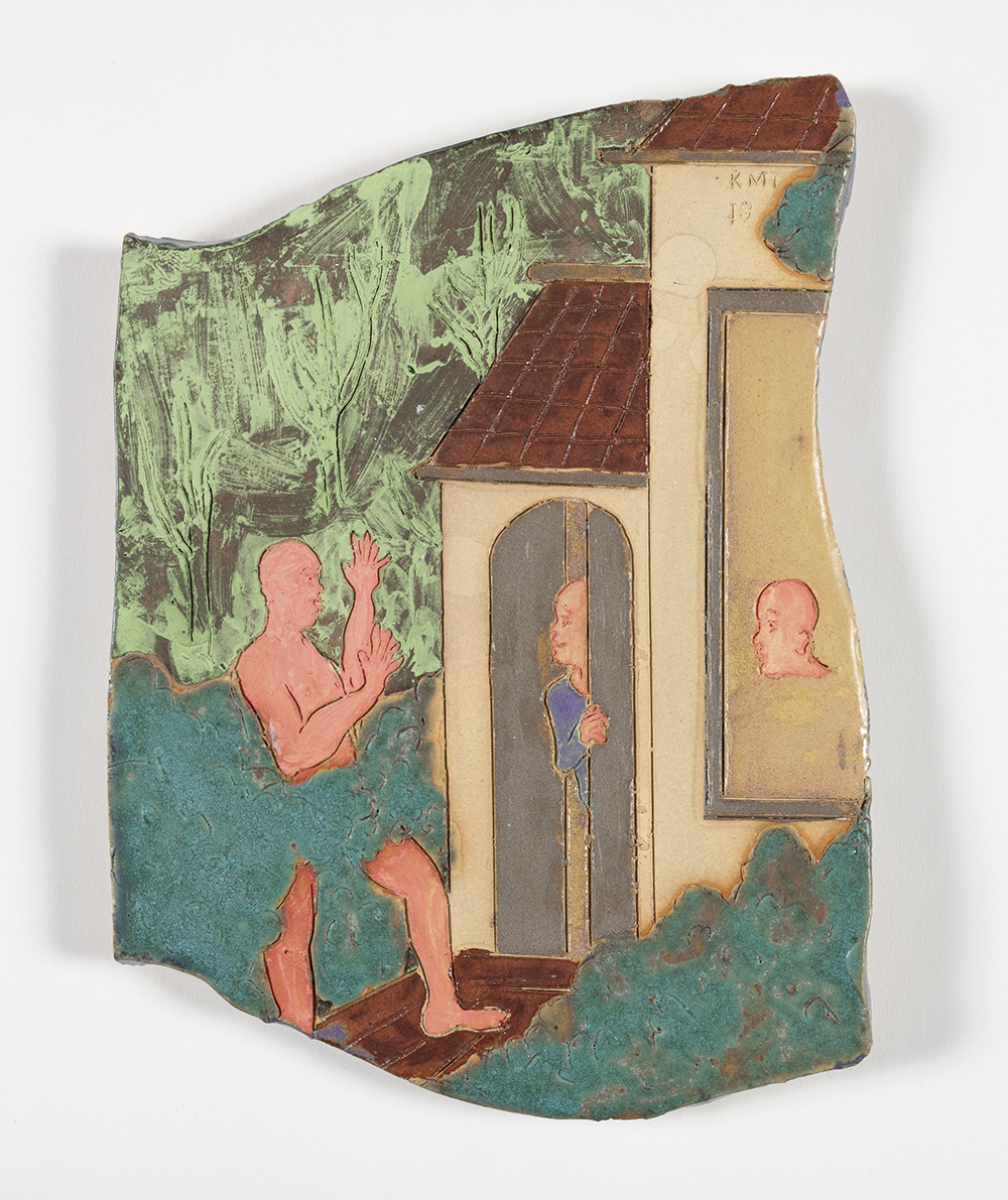 Kevin McNamee-Tweed.<em> Visitor</em>, 2018. Glazed ceramic, 10 1/2 x 8 inches (26.7 x 20.3 cm)