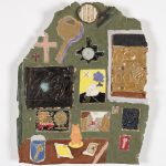 Kevin McNamee-Tweed.<em> DiosEsUnSecreto</em>, 2019. Glazed ceramic, 12 x 10 inches (30.5 x 25.4 cm)