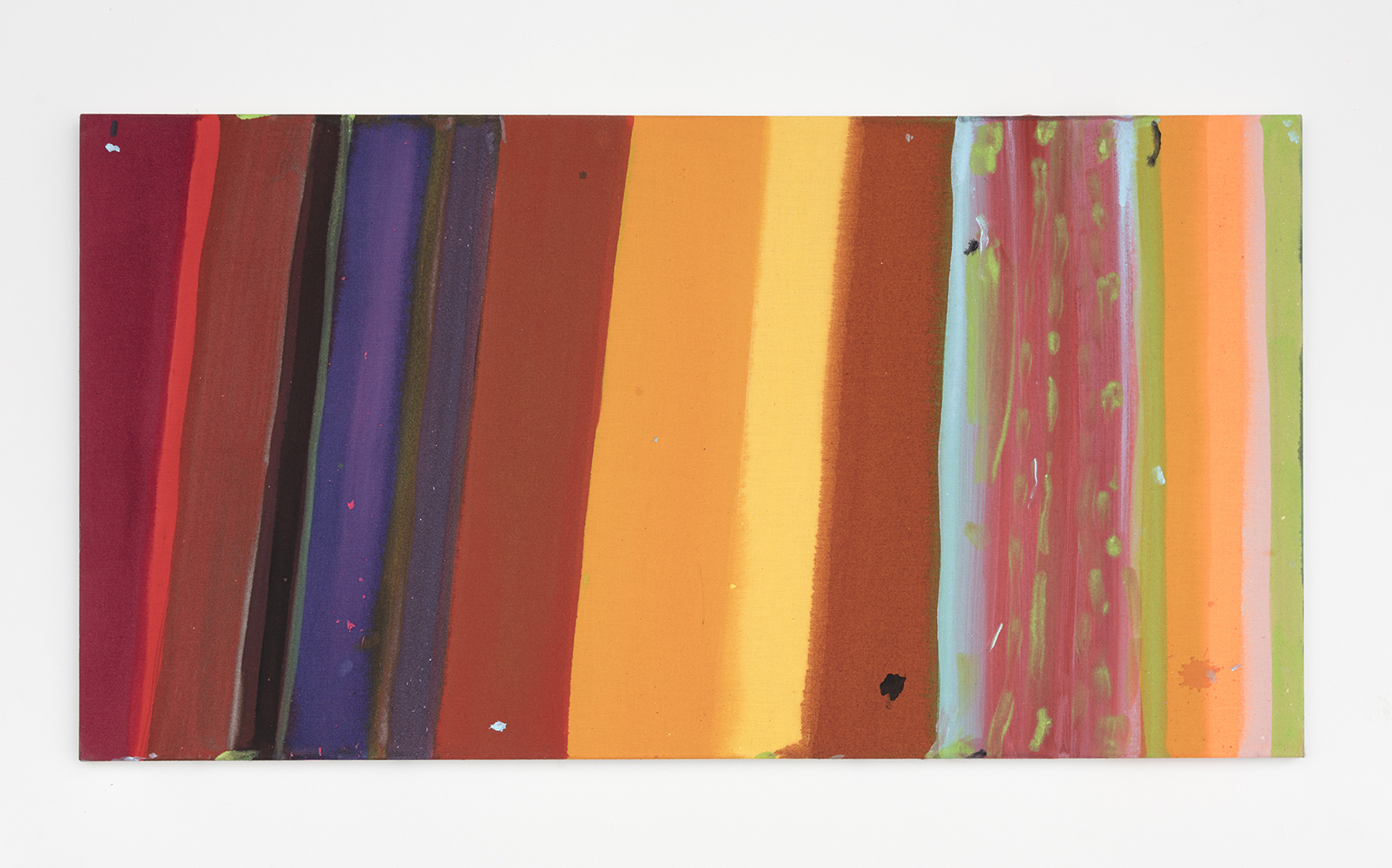 Kevin McNamee-Tweed.<em> Untitled</em>, 2019. Acrylic and colored pencil on muslin, 5 3/4 x 17 inches (14.6 x 43.2 cm)