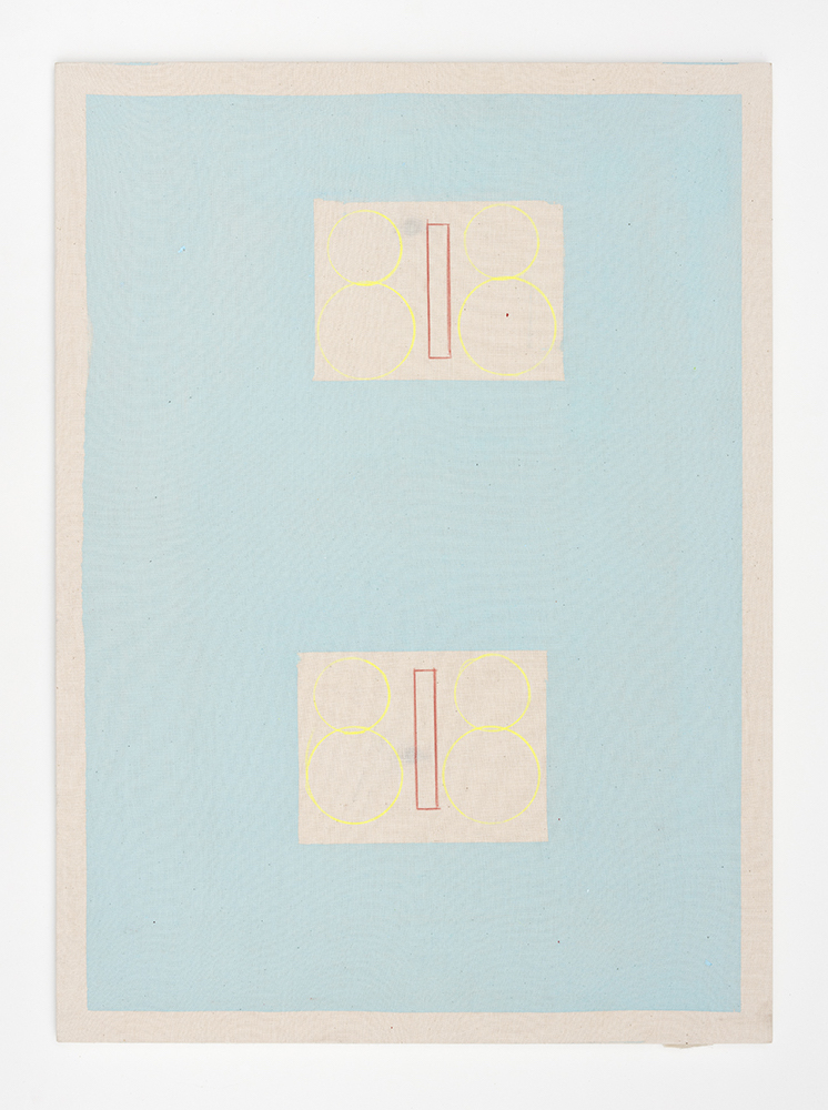 Kevin McNamee-Tweed.<em>Untitled (Butterfly Painting)</em>, 2019. Acrylic on muslin, 16 1/2 x 23 inches (41.9 x 58.4 cm)