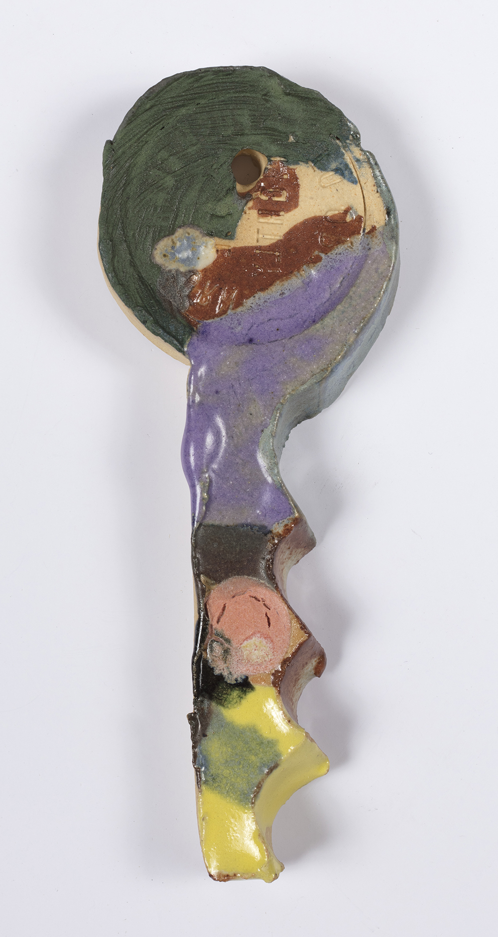Kevin McNamee-Tweed.<em> Key (Bonnard)</em>, 2019. Glazed ceramic, 4 x 1 inches (10.2 x 2.5 cm)