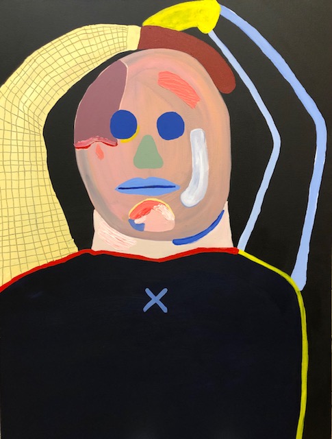 Gabby Rosenberg.<em> Mourning Parts</em>, 2019. Acrylic on canvas, 40 x 30 inches (101.6 x 76.2 cm)