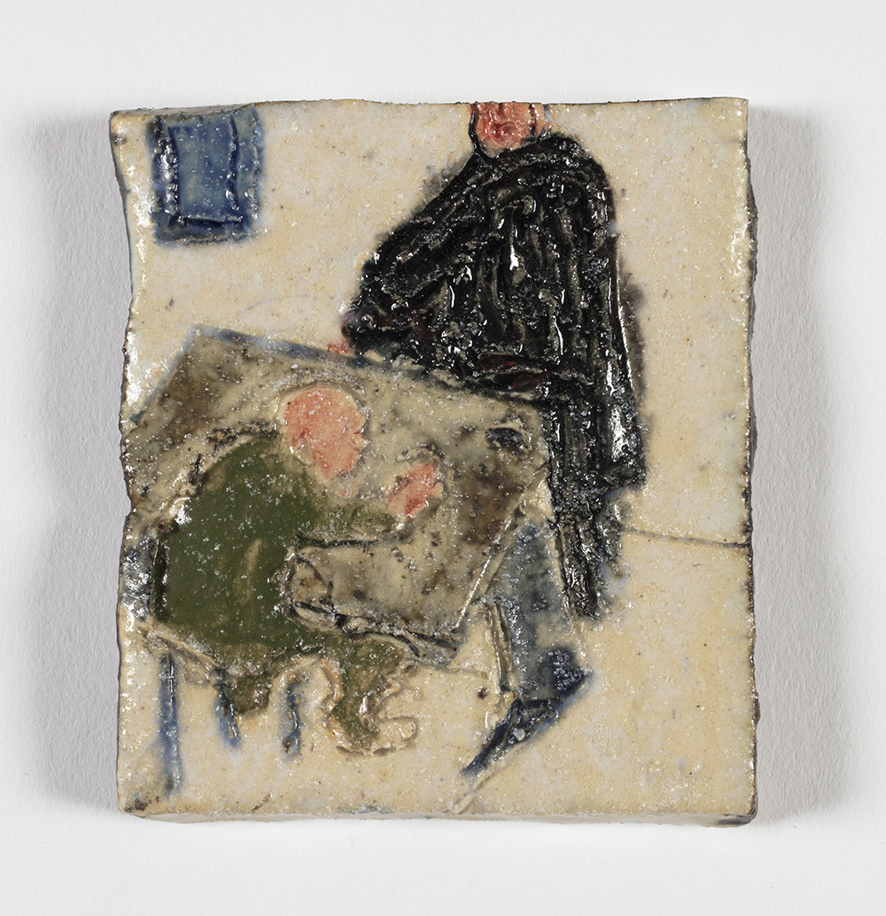 Kevin McNamee-Tweed.<em> FV</em>, 2019. Glazed ceramic, 2 1/2 x 2 inches (6.4 x 5.1 cm)