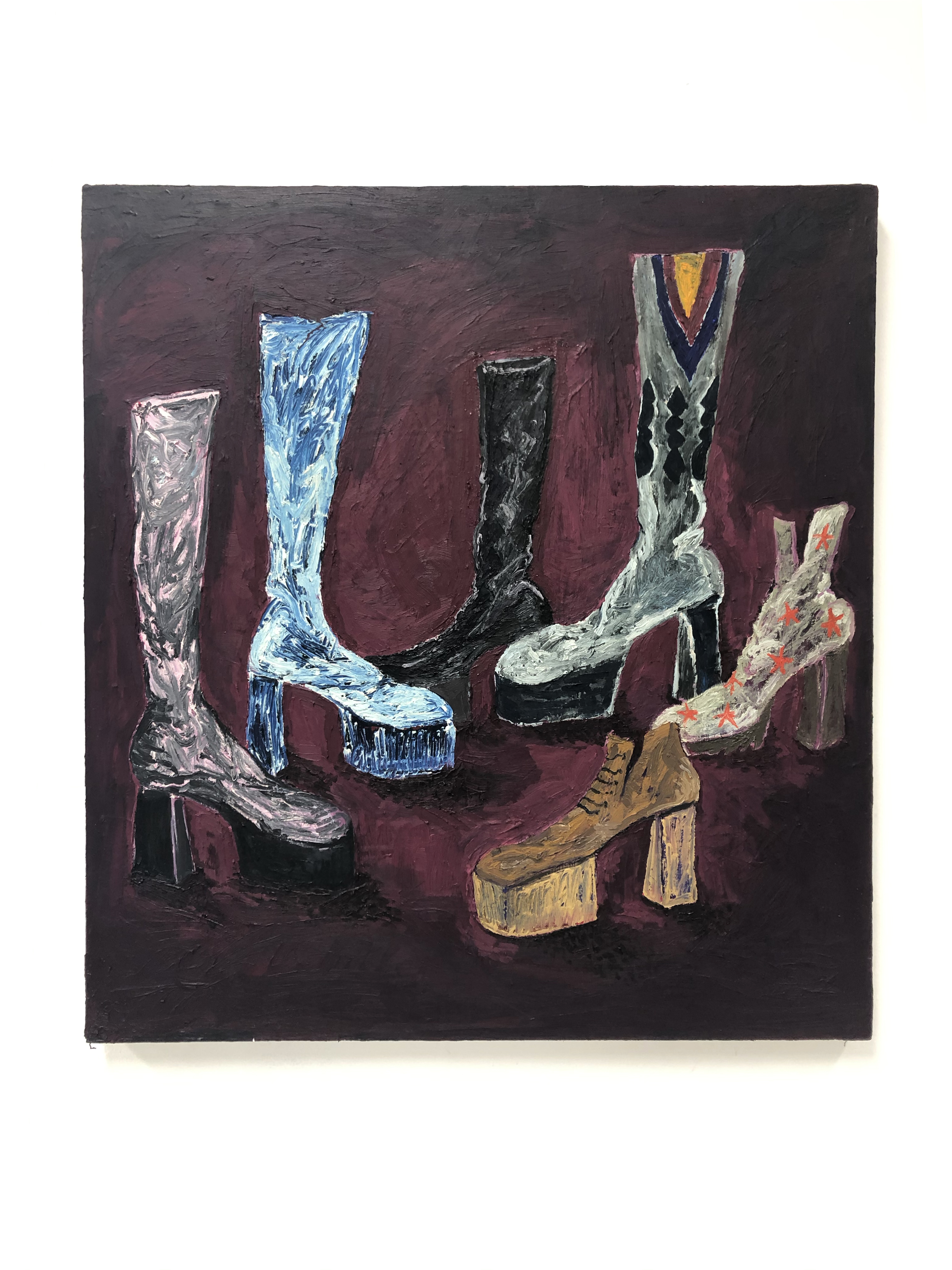 Stevie Dix. <em> Tribunal</em>, 2019. Oil on canvas, 40 x 38 3/8 inches (101.5 x 97.5 cm)