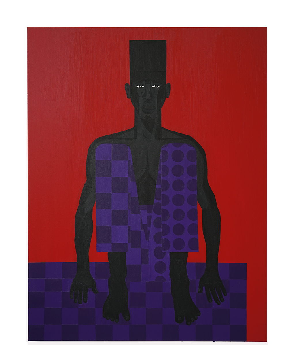 Jon Key.<em> The Man in the Red Room No. 2</em>, 2019. Acrylic on canvas, 48 x 36 inches (121.9 x 91.4 cm)