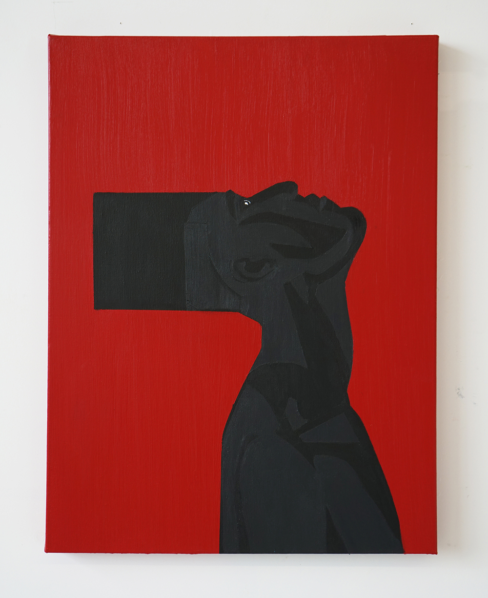 Jon Key.<em> The Man No. 4</em>, 2019. Acrylic on canvas, 24 x 18 inches (61 x 45.7 cm)