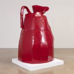 Jesse Pollock. <em>Cherry Wine</em>, 2019. Welded steel, polyurethane paint, 80 x 48 x 48 inches (203.2 x 121.9 x 121.9 cm)
