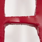 Jesse Pollock. <em> He That Will Not Live Long, Let Him Dwell…</em>, 2019. Welded steel, polyurethane paint, 142 x 31 1/2 x 2 inches (360.7 x 80 x 5.1 cm) Detail