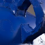 Jesse Pollock.<em>Lucky</em>, 2019. Welded steel, polyurethane paint, 86 x 42 x 42 inches (218.4 x 106.7 x 106.7 cm) Detail