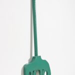 Jesse Pollock. <em>Tooth Comb</em>, 2019. Welded steel, polyurethane paint, 57 x 21 1/2 x 2 inches (144.8 x 54.6 x 5.1 cm)