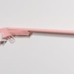 Jesse Pollock. <em>Scorpion Shooter</em>, 2019. Welded steel, polyurethane paint, 54 1/2 x 7 x 2 inches (138.4 x 17.8 x 5.1 cm)