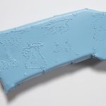 Jesse Pollock. <em>Bloody Shooter</em>, 2019. Welded steel, polyurethane paint, 54 1/2 x 7 x 2 inches (138.4 x 17.8 x 5.1 cm) Detail