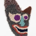 Hannah Epstein. <em>Trouble 1</em>, 2019. Wool, acrylic and burlap, 32 x 17 inches  (81.3 x 43.2 cm)