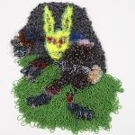 Hannah Epstein. <em>The Midnight Hare</em>, 2019. Wool, acrylic, polyester and burlap, 30 x 20 inches  (76.2 x 50.8 cm)