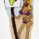 Hannah Epstein. <em>Hot Girl Summer</em>, 2019. Wool, acrylic and burlap, 56 x 29 inches  (142.2 x 73.7 cm)