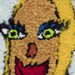 Hannah Epstein. <em>Hot Girl Summer</em>, 2019. Wool, acrylic and burlap, 56 x 29 inches (142.2 x 73.7 cm) Detail