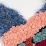 Hannah Epstein. <em>Trouble 2</em>, 2019. Wool, acrylic and burlap, 35 x 28 inches (88.9 x 71.1 cm) Detail