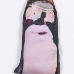 Hannah Epstein. <em>Mutant Penguin</em>, 2020. Digital print on lycra; polyfill and wood, 22 x 12 x 3 inches (55.9 x 30.5 x 7.6 cm)