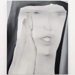 Jingze Du. <em>Secrets</em>, 2020. Oil on linen, 47 1/4 x 39 3/8 inches (120 x 100 cm)