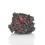 Kiyoshi Kaneshiro. <em>Fractured Vessel (35)</em>, 2020. Porcelain and glaze, 7 x 10 1/2 x 10 1/2 inches (17.8 x 26.7 x 26.7 cm)