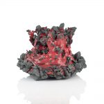 Kiyoshi Kaneshiro. <em>Fractured Vessel (36)</em>, 2020. Porcelain and glaze, 7 1/2 x 10 x 9 1/2 inches (19.1 x 25.4 x 24.1 cm)