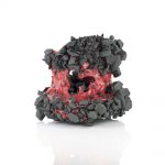 Kiyoshi Kaneshiro. <em>Fractured Vessel (38)</em>, 2020. Porcelain and glaze, 8 1/2 x 10 x 10 inches (21.6 x 25.4 x 25.4 cm)