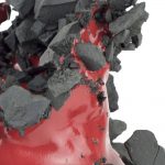 Kiyoshi Kaneshiro. <em>Fractured Vessel (39)</em>, 2020. Porcelain and glaze, 7 1/2 x 8 1/2 x 8 1/2 inches (19.1 x 21.6 x 21.6 cm) Detail