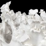 Kiyoshi Kaneshiro. <em>Fractured Vessel (43)</em>, 2020. Porcelain and glaze, 7 x 9 1/2 x 9 1/2 inches (17.8 x 24.1 x 24.1 cm) Detail