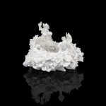 Kiyoshi Kaneshiro. <em>Fractured Vessel (44)</em>, 2020. Porcelain and glaze, 7 x 9 x 9 1/2 inches (17.8 x 22.9 x 24.1 cm)