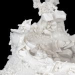 Kiyoshi Kaneshiro. <em>Fractured Vessel (44)</em>, 2020. Porcelain and glaze, 7 x 9 x 9 1/2 inches (17.8 x 22.9 x 24.1 cm) Detail