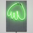 Yung Jake. <em>hair (green)</em>, 2020. Neon on found metal, 36 x 24 inches  (91.4 x 61 cm) thumbnail