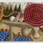 Siro Cugusi. <em>Forest IV</em>, 2019. Oil on canvas, 76 3/4 x 106 1/4 inches (195 x 270 cm)